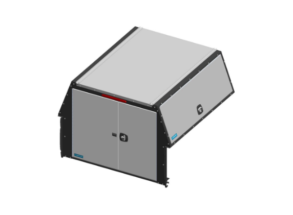 Adrian TFKFDT166KM Truck Cap, 23"H Barn Door w/ Mechanical Locks, F-150 5.5' Bed, Digital Camera