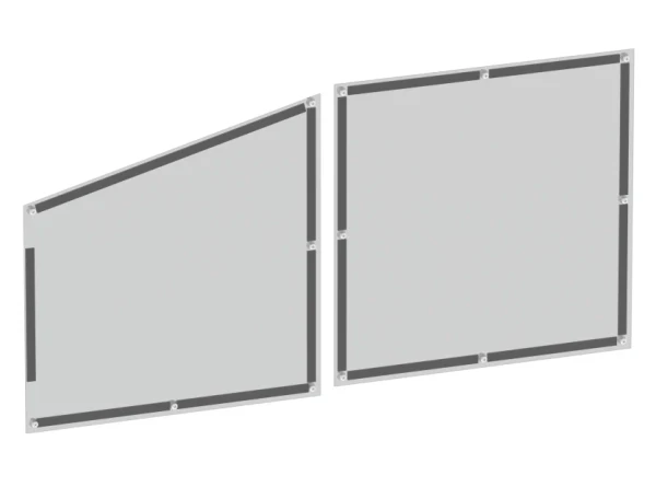 Holman 40644 Partition Poly-Carbonate Panels, 2 grey panels, Holman brand, for covering perforations.