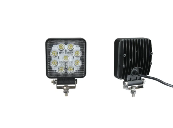 Holman 40421 LED Work Light, square, black, from Holman, showcasing front and back views.
