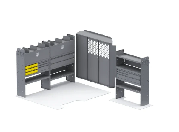 Holman FFM-PMS Quick Package Max ProMaster 118" WB workstation set in grey color.