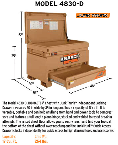 Knaack Model 4830-D-KL Dual Level Storage Box w/Lock - Industrial