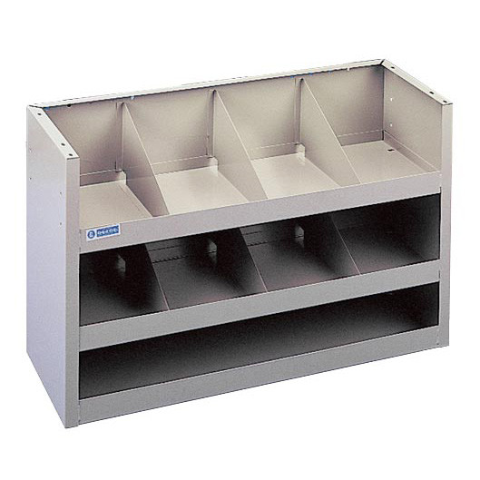 Adrian Steel #18 Welded 3-Shelf Unit w/ Dividers, 36w x 22h x 12d, Gray