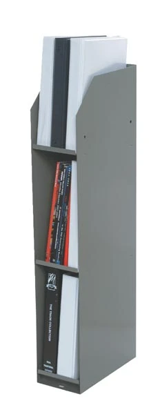 Gray Adrian #43 3-Shelf Literature Rack, office document rack, 5.8w x 34h x 12d, by Adrian.
