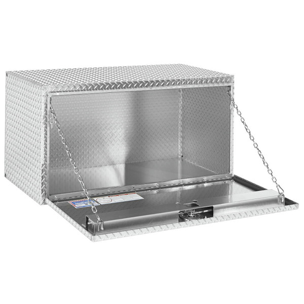 Weather Guard Model 650-0-02 Jumbo Aluminum Heavy-duty Aluminum Box, 16.0 cu ft, open view.