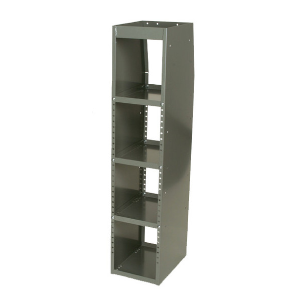 Gray Adrian #33W Welded 4-Shelf Unit, industrial storage, 10w x 46h x 14d, from Adrian.