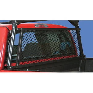 Adrian WG21 Window Screen for Cargo Van Safety, red, by Adrian, securely installed.