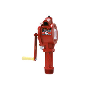 Fill-Rite FR110 Fluid Transfer Pump, red, with handle, from Fill-Rite brand, for efficient fluid transfer.
