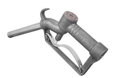 Fill-Rite 3/4" Manual Nozzle with Hook, silver, by Fill-Rite, for fuel dispensing applications easily.