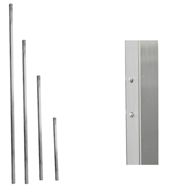 Werner Aluminum Pump-Jack Poles, Connector & Feet, PJ-6P, silver color, Werner brand components.