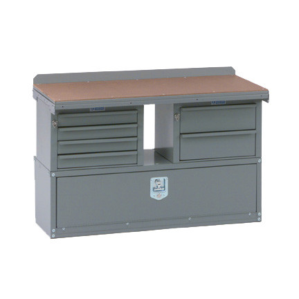 Adrian Steel #MD508 Workbench Module, 42w x 26h x 18d, Gray