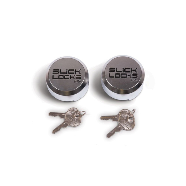 Slick Locks SL-AL-PL-2KA replacement puck locks with Steel Keys, 2 pack keyed alike.