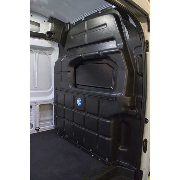 Adrian bulkhead partition for Ford Transit High Roof van, composite material, black color.