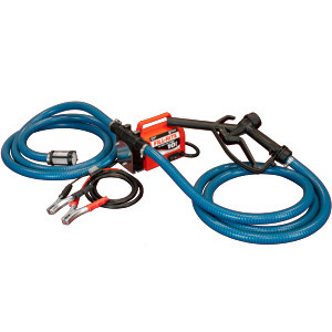 Fill-Rite FR1614 Portable Diesel Pump, 12V DC rotary vane with plastic nozzle and 3/4 in NPT inlet.