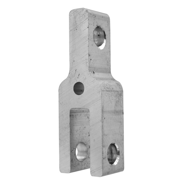 Tapco Part #10737 Pivot Yoke, silver metal, rectangular with holes, by Tapco Parts.