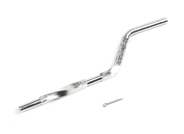 Werner Parts 52-7 steel pump jack crank handle Ladder Parts in silver color with pin.