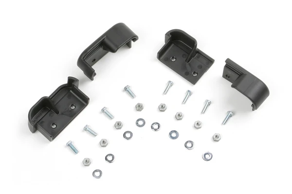 Werner Parts 25-13 MODEL 25 END CAP REPL KIT Ladder Parts replacement kit with black fittings.