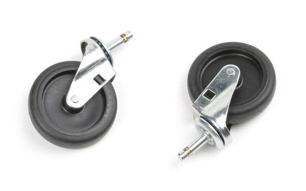 Werner Parts 40-2HDC 4" caster replacement kit, silver metal and black rubber components shown.