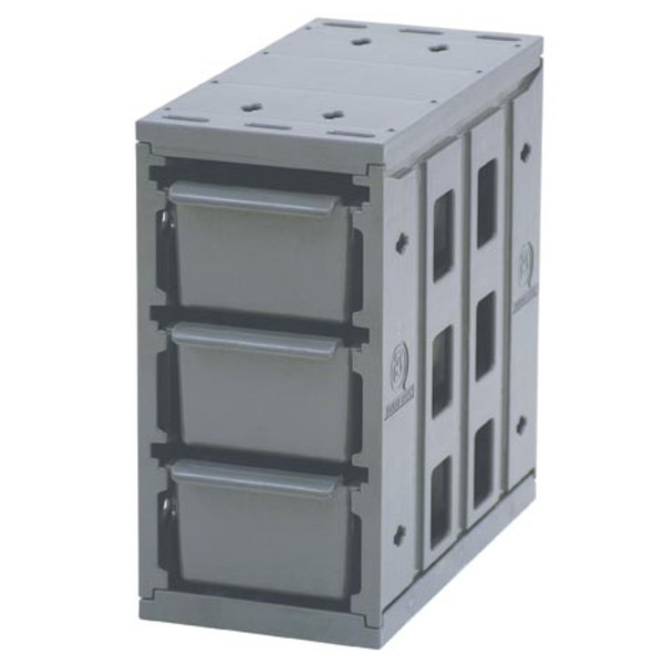 Adrian #DC6 3-Drawer Unit, 6", Gray, drawer organizer system by Adrian.