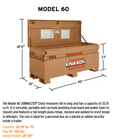 Knaack Model 60-KL JOBMASTER Chest, 20.25 cu ft w/Lock