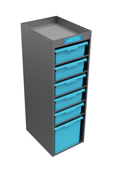 Adrian Steel #BC6 6-Bin Cabinet w/ Bins