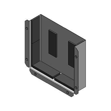 Adrian Steel #CCDLTH Center Console Laptop Holder, 13.2w x 11.6h x 3d, Gray