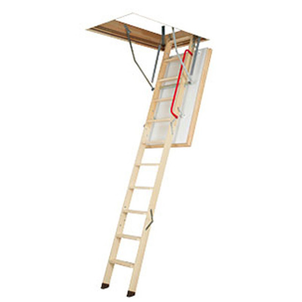 Fakro 66893 LWT Thermo Wood Attic Ladders  22" x 54" Opening | 10'1" Ceiling Heights | "SUPER Insulated" | 300 lb Capacity