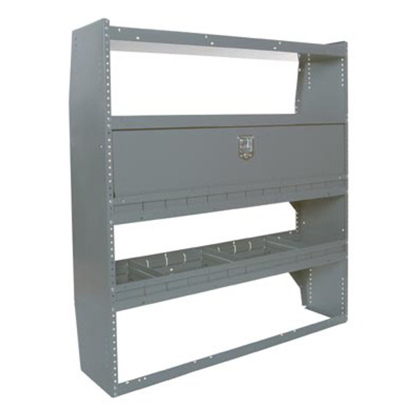 Adrian Steel #MD609 4-Shelf Unit, 52w x 56h x 14d, Gray