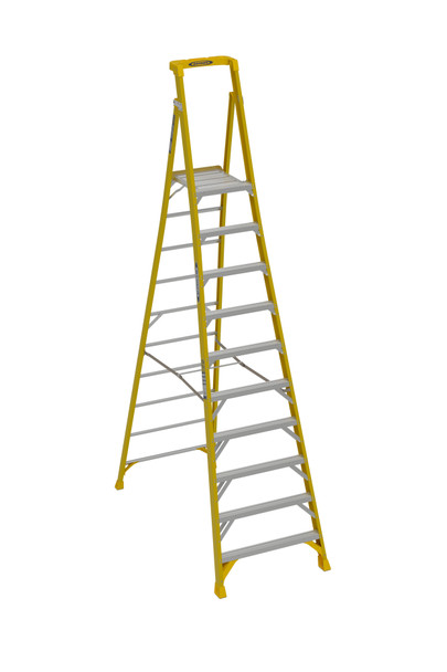 Werner PD7310 | 10 Ft Fiberglass Podium Ladder / Type IAA 375 lb Rating