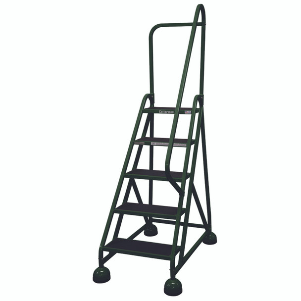 Cotterman AM-503 A2 XX P5 | Aluminum MasterStep Office Ladder / 5 - Step / 45 In Platform Height / 75 In Overall Height / Right Handrail