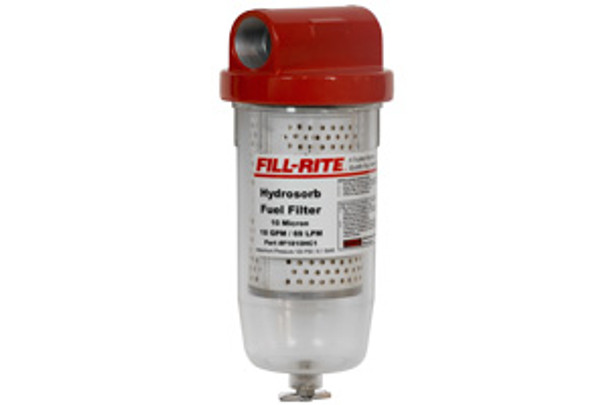Fill-Rite F1810HC1 / Clear Bowl Filter with Drain - Hydrosorb