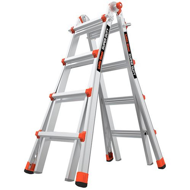 Little Giant Model 10402 | SUPER DUTY, Model 17 - ANSI Type IAA - 375 lb Rated, Aluminum Articulated Extendable Ladder