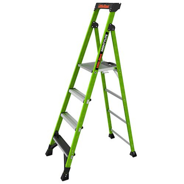 Little Giant Model 15406-001 | MIGHTYLITE, 6' Model - ANSI Type IAA - 375 lb Rated, Fiberglass Stepladder with GROUND CUE