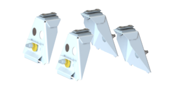 Adrian Steel # GMMBK4W | Chevrolet Express / GMC Savanna Mounting Bracket Kit 4-Pack, White