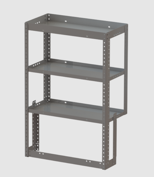 Adrian KD123624C Static Pickup Truck Shelving / 3-Shelf Unit 24"W x 12"D x 36"H