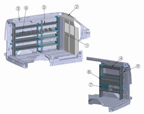 Adrian GEN-FTMR130B General Service Package, Transit Mid Roof 130WB