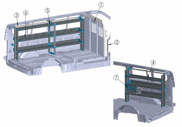 Adrian BIN-FTLR148B BIN Shelving Package, Transit Low Roof 148WB Adrian BIN-FTLR148B BIN Shelving Package, Transit Low Roof 148WB