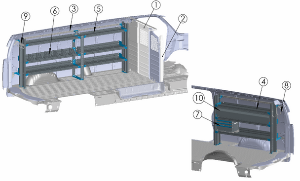 Adrian GEN-GM155B General Service Package, GM Express/Savana 155WB Adrian GEN-GM155B General Service Package, GM Express/Savana 155WB
