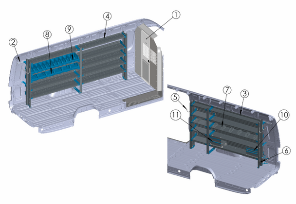 Adrian PLUM-SPHR170XB Plumbing Package, Sprinter High Roof 170EWB