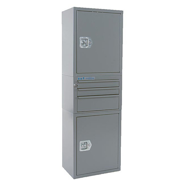 Adrian Steel #MD601 Cabinet & Drawer Module, 18w x 56h x 12d, Gray