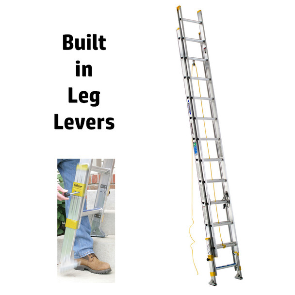 Werner D1800-2EQ Equalizer Series Extension Ladder | 250 lb Rated