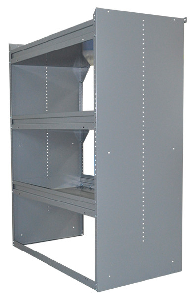 Adrian Steel #JD48WP 3-Shelf Unit, 48w x 60h x 24d, Gray