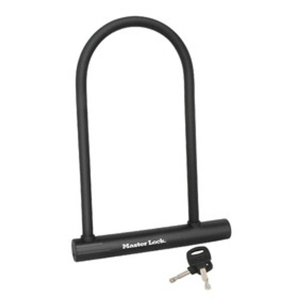 Master Lock 8174DLWPF 8-1/4in (21cm) Wide Hardened Steel U-Lock with 11in (28cm) Shackle Clearance