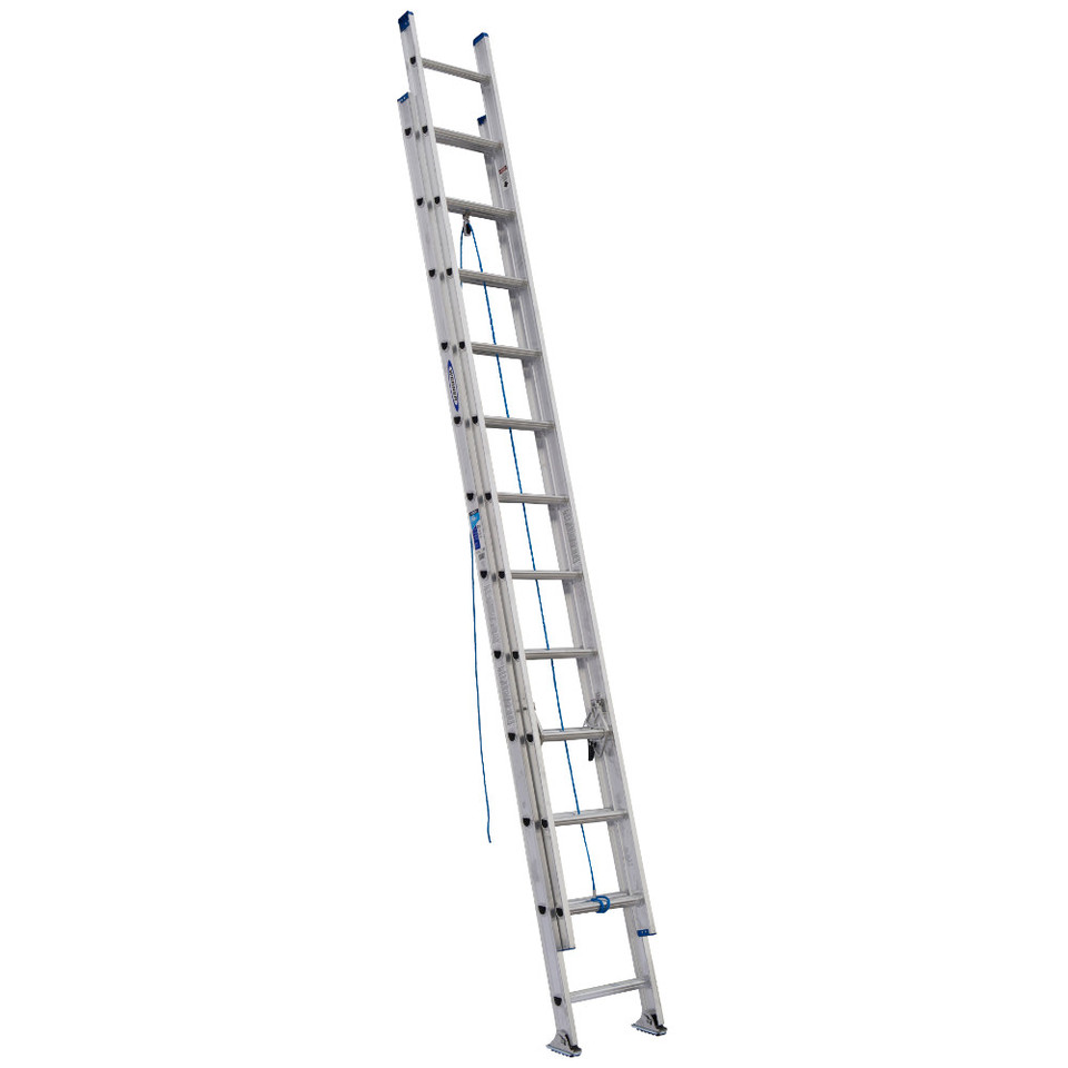 Werner 5603 60' Aluminum Round Rung Extension Ladder 250 lb Rating
