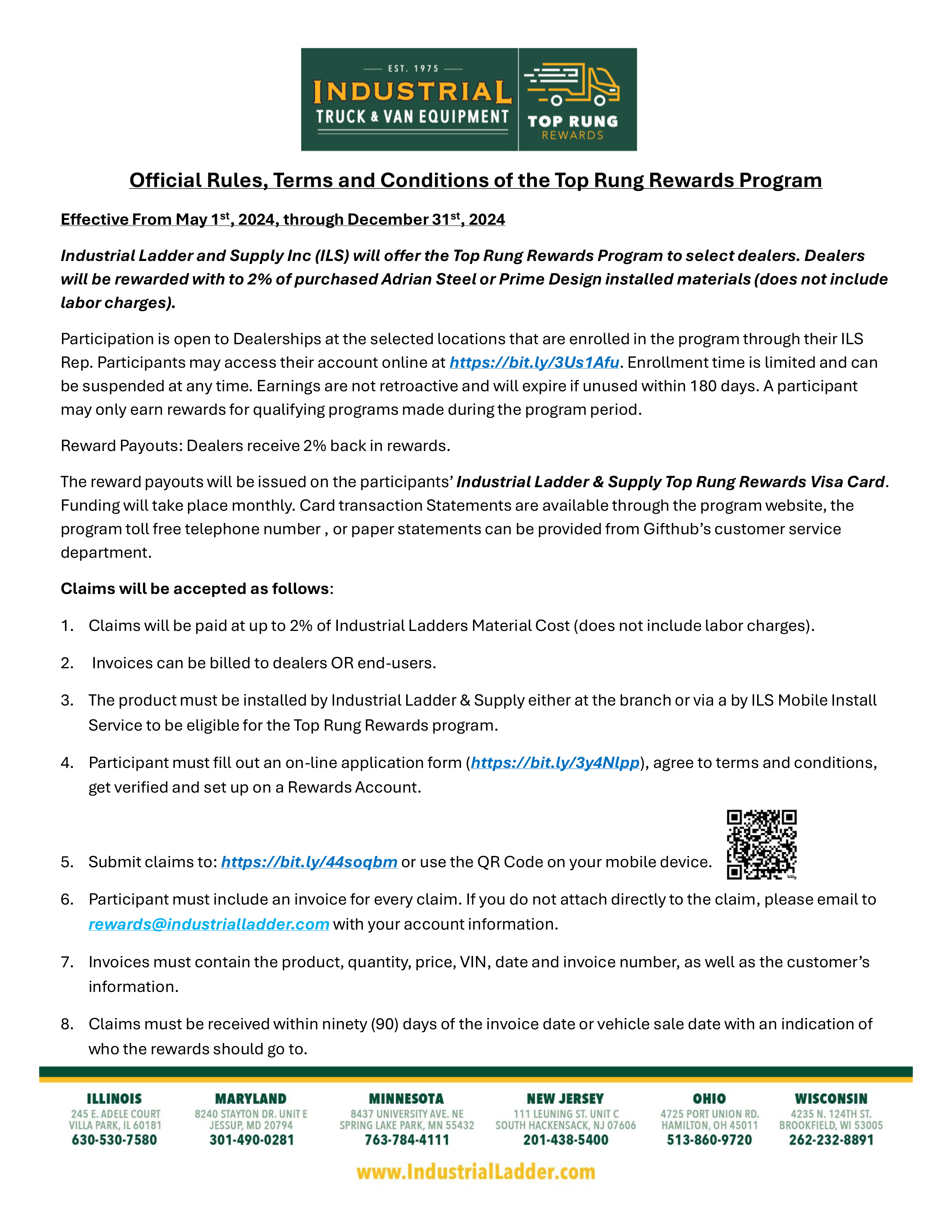 Top Rung Rewards Official Rules