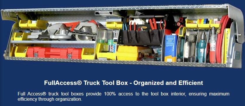 System One - Full Access Truck Tool Boxes  Full Access Combination Interior  - Industrial Ladder & Supply Co., Inc.