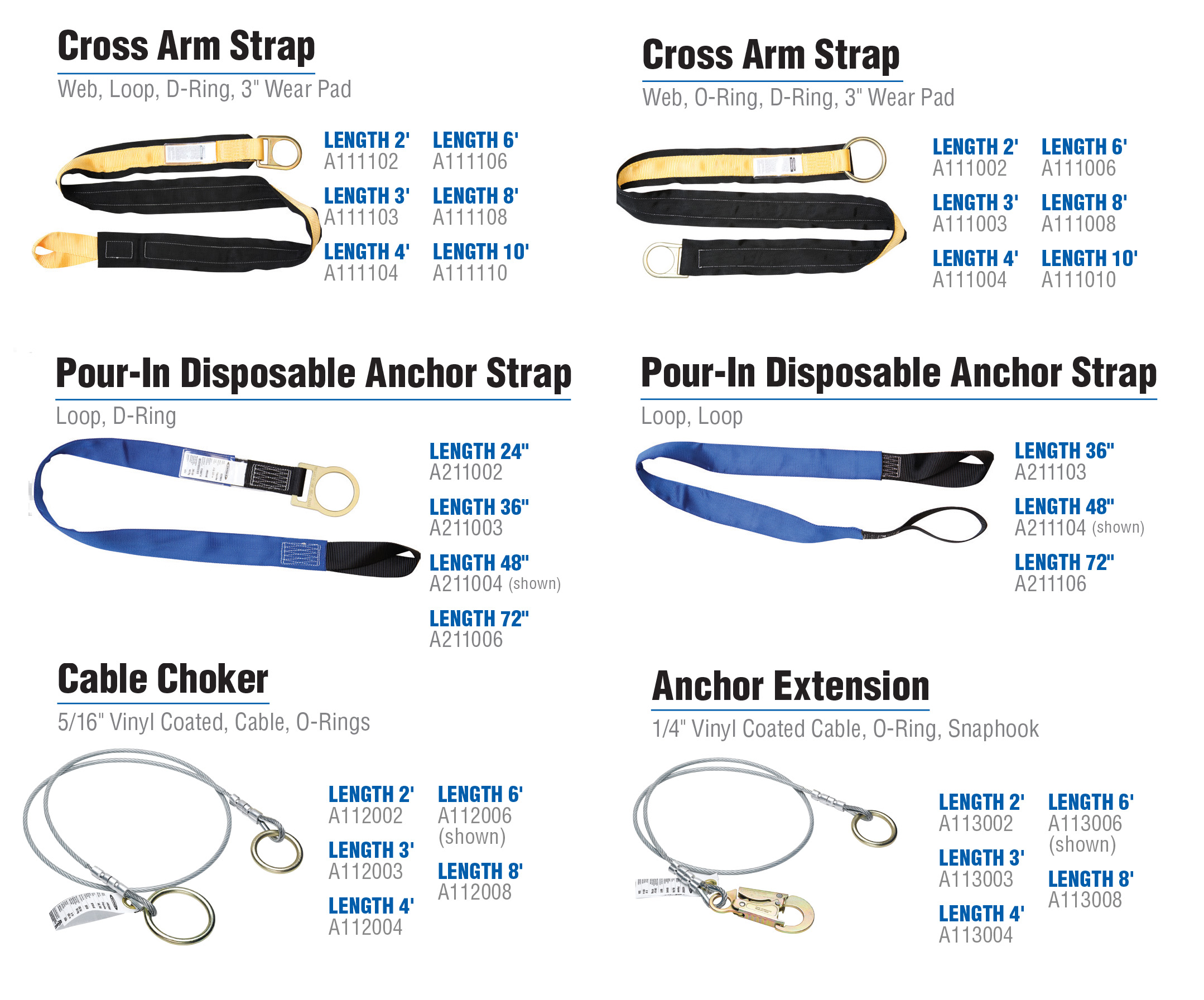 Werner Fall Protection Cross Arm Straps (D-Ring , O-Ring) - Industrial  Ladder & Supply Co., Inc.