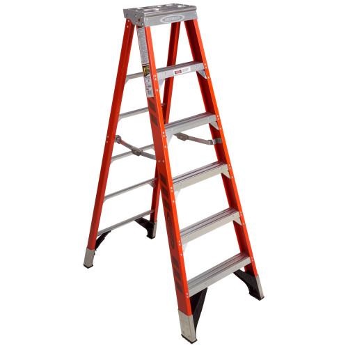 Werner 7406 | 6 Ft Fiberglass Stepladder / Type IAA 375 lb