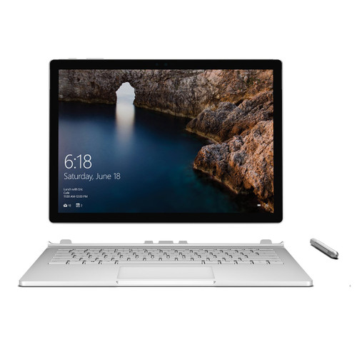 MICROSOFT FACTORY RECERTIFIED SURFACE BOOK W/PERFORMANCE BASE COMMERCIAL DETACHABLE INTEL:I7-6600U/CI7-1.90GLV 16GB/ONBOARD 512GB/PCIE MR 802.11AC+BT 2XWEBCAM NVIDIA-GEFORCEGTX965M/2GB 13.5PIXELSENSE/TOUCH+PEN W10P-64 3.6LBS SILVER INCLUDES OFFICE HO MICROSOFT FACTORY RECERTIFIED SURFACE BOOK W/PERFORMANCE BASE COMMERCIAL DETACHABLE INTEL:I7-6600U/CI7-1.90GLV 16GB/ONBOARD 512GB/PCIE MR 802.11AC+BT 2XWEBCAM NVIDIA-GEFORCEGTX965M/2GB 13.5PIXELSENSE/TOUCH+PEN W10P-64 3.6LBS SILVER INCLUDES OFFICE HO