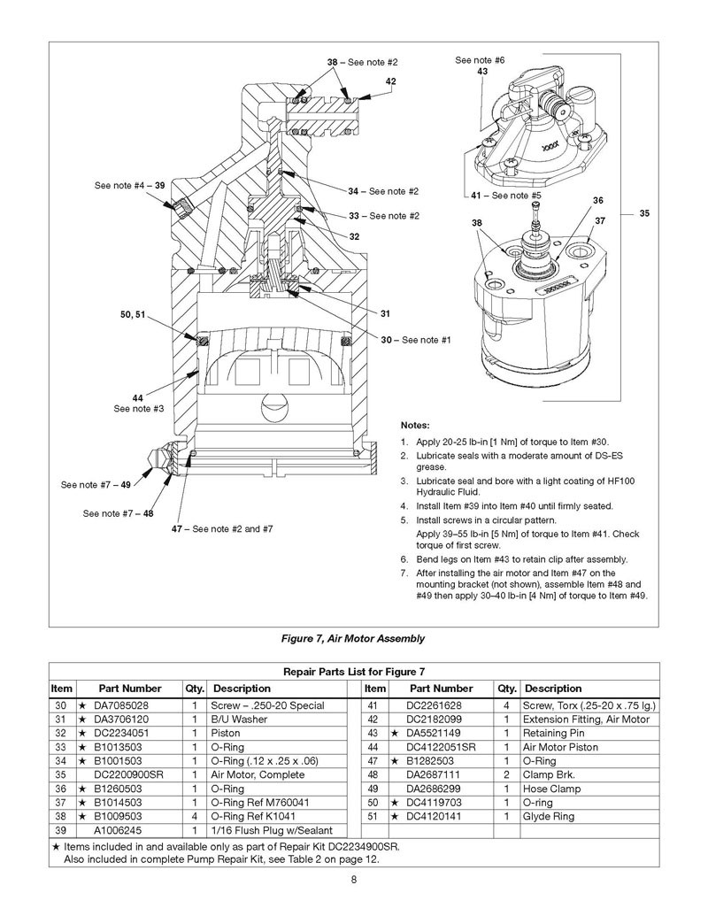 PATG1100K Repair Kit Buy Enerpac Hydraulic Pump Parts