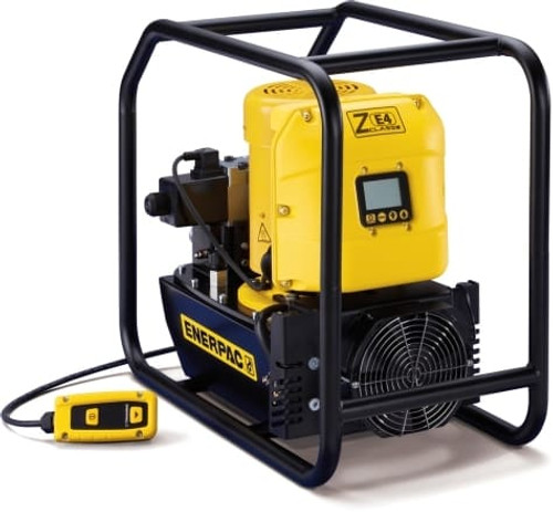 ZE4208TB-QHR Enerpac Pump, Elec. Induction, Ve42Tq-24 Lcd 115V He, Roll Bar, 8L